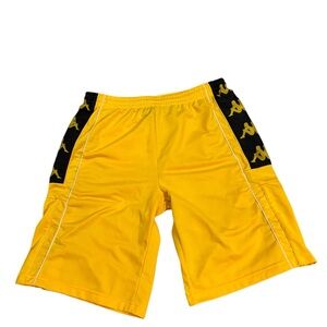 Kappa Athletic Shorts‎ Yellow and Black Size Large